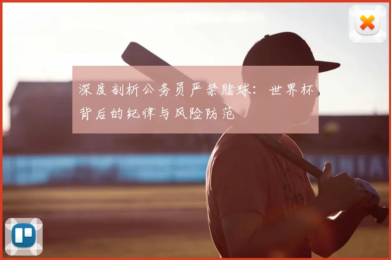 深度剖析公务员严禁赌球:世界杯背后的纪律与风险防范